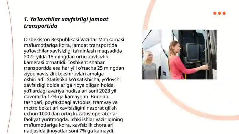 Yoʻlovchilarni tashish jamoat transporti 3