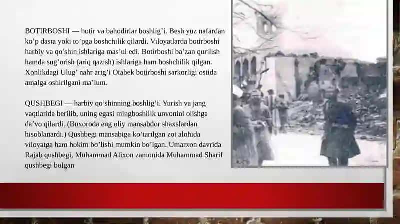 Mavjud Harbiy-ma'muriy mansablar va unvonlar 3
