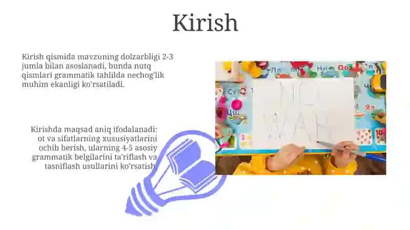 Ot va sifat so‘z turkumlari ularning grammatik xususiyatlari hamda tasniflovchi kategoriyalari 3