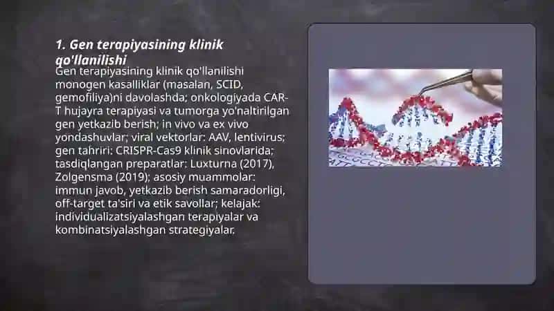 Genetik injeneriyaning tibbiyotdagi ro'li 3
