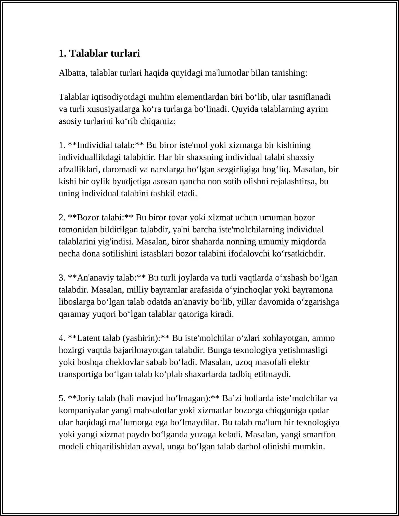TEKSHIRISH HAMDA BAHOLASHGA QOʻYILADIGAN TALABLAR ULARNING FUNKSIYALARI 3
