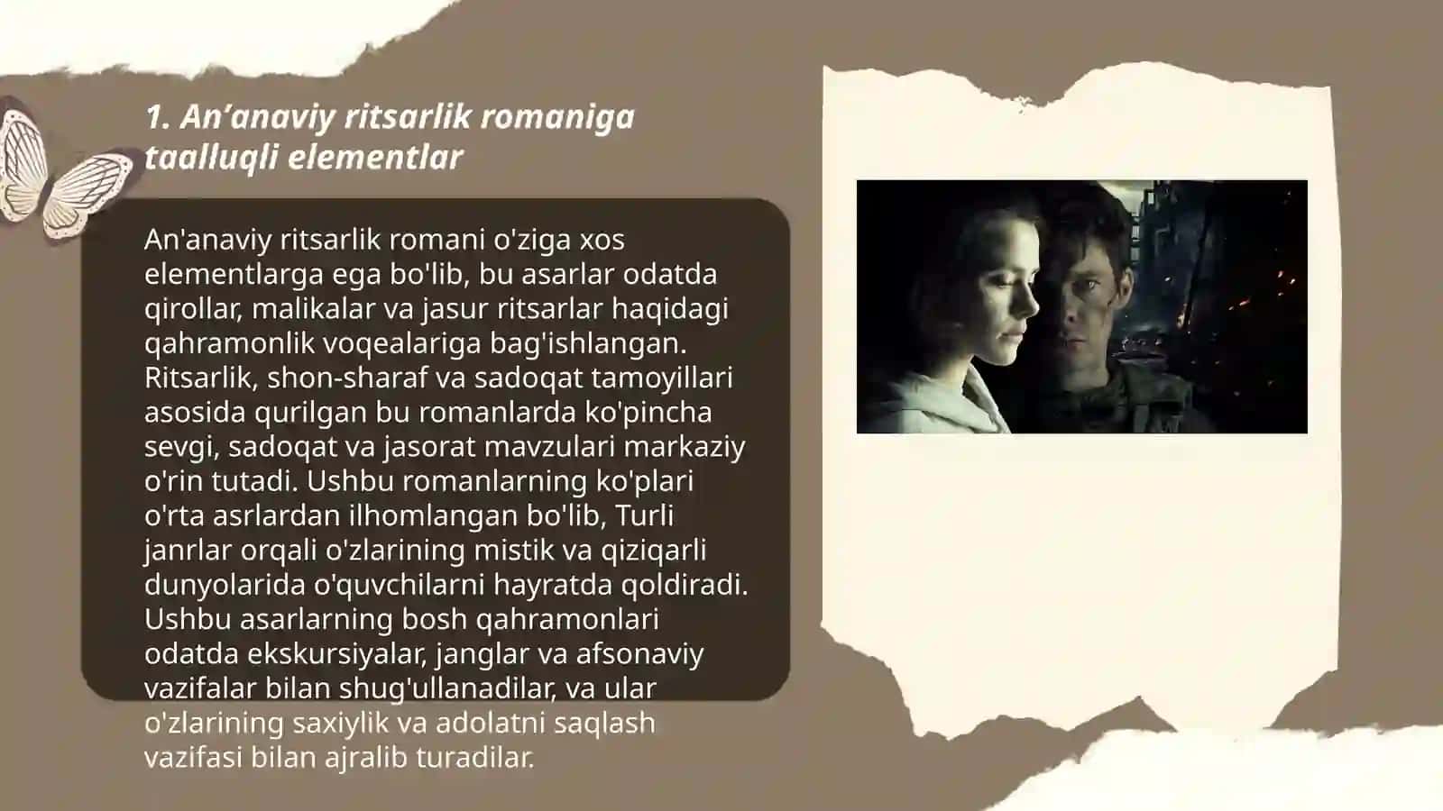 Anʼanaviy ritsarlik romaniga taalluqli elementlar 3