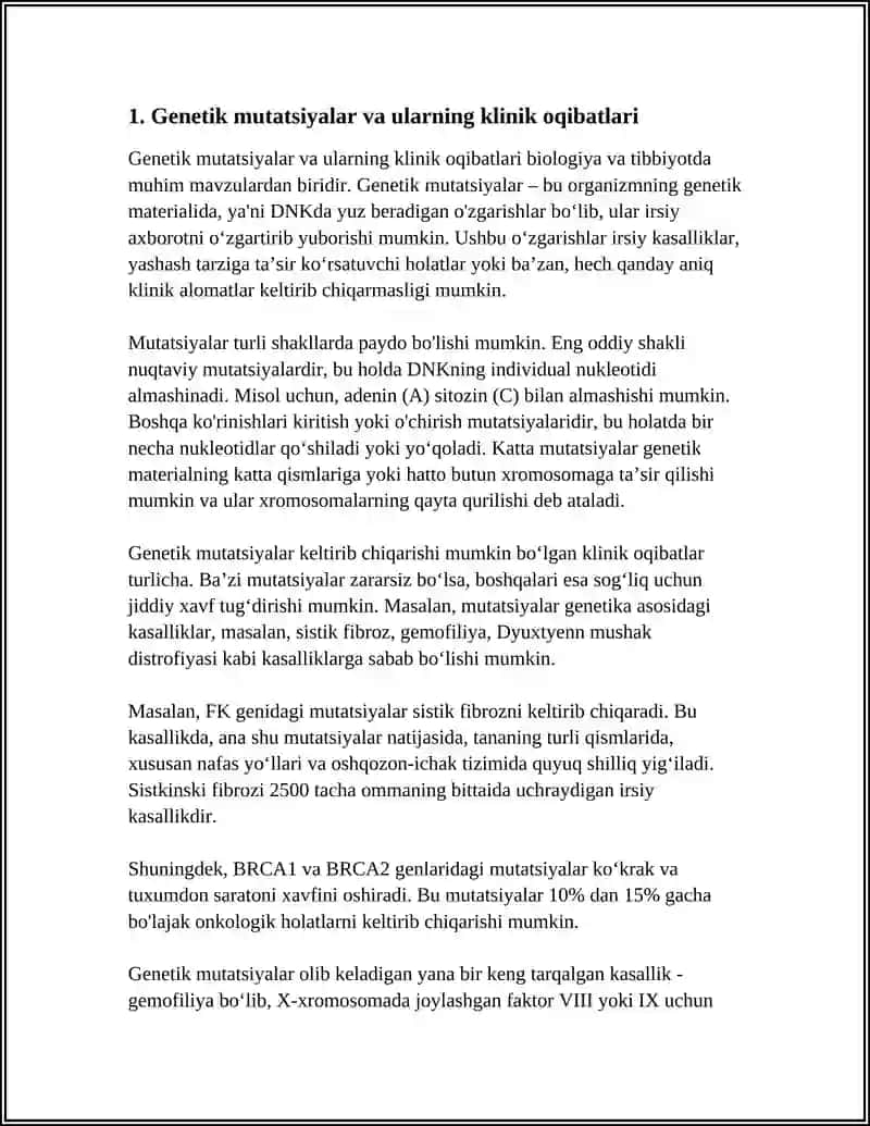 MOLEKULYAR KASALLIKLAR VA ULARNING SALBIY OQIBATLARI 3