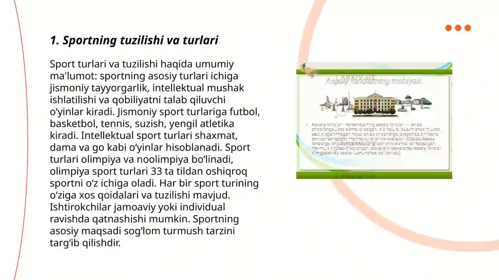 Sportning tuzilishi, mazmuni va shaxsni rivojlantirivchi imkonyatlari 3