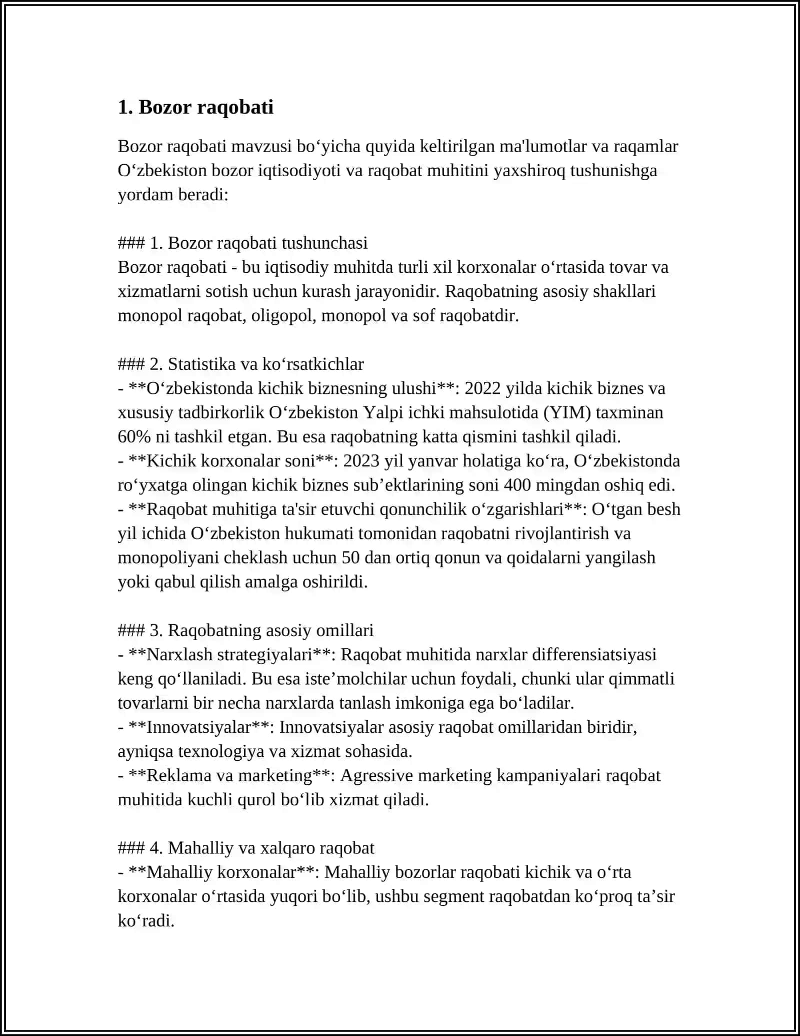 Bozor raqobati 3