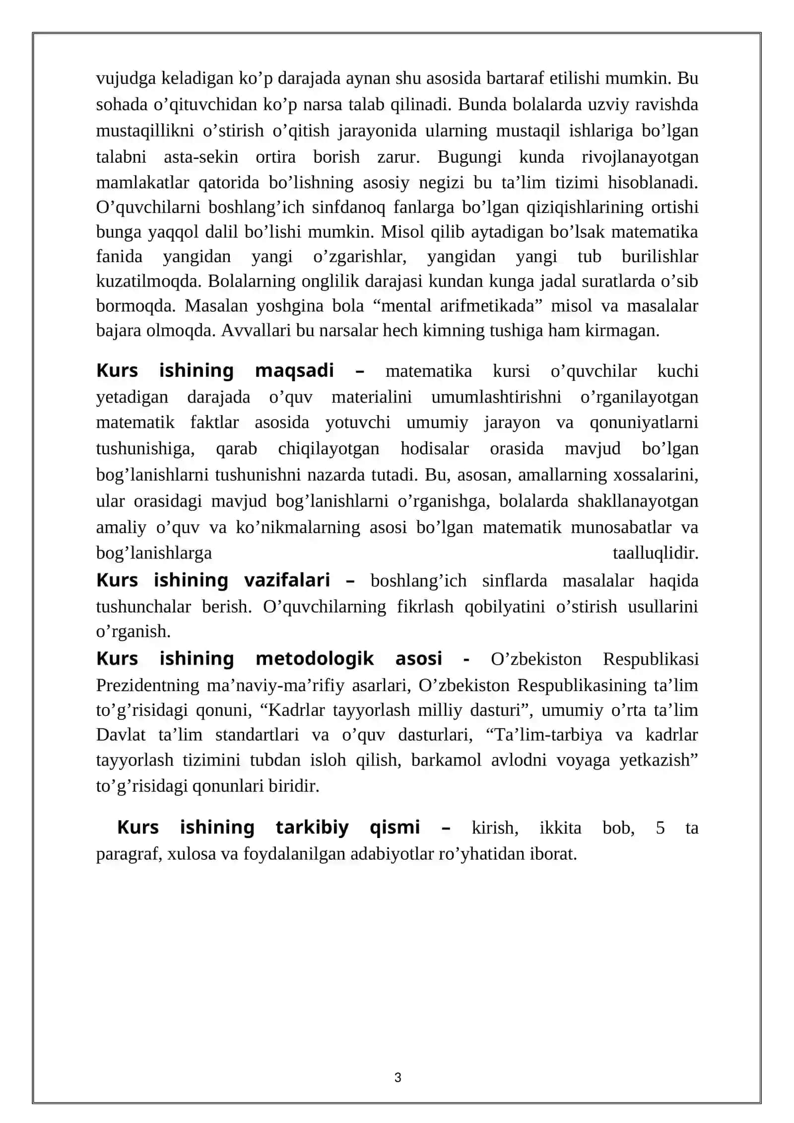 3-sinf Matematika darslarida o’quvchilarning fikrlash qobilyatini o’stirish 3