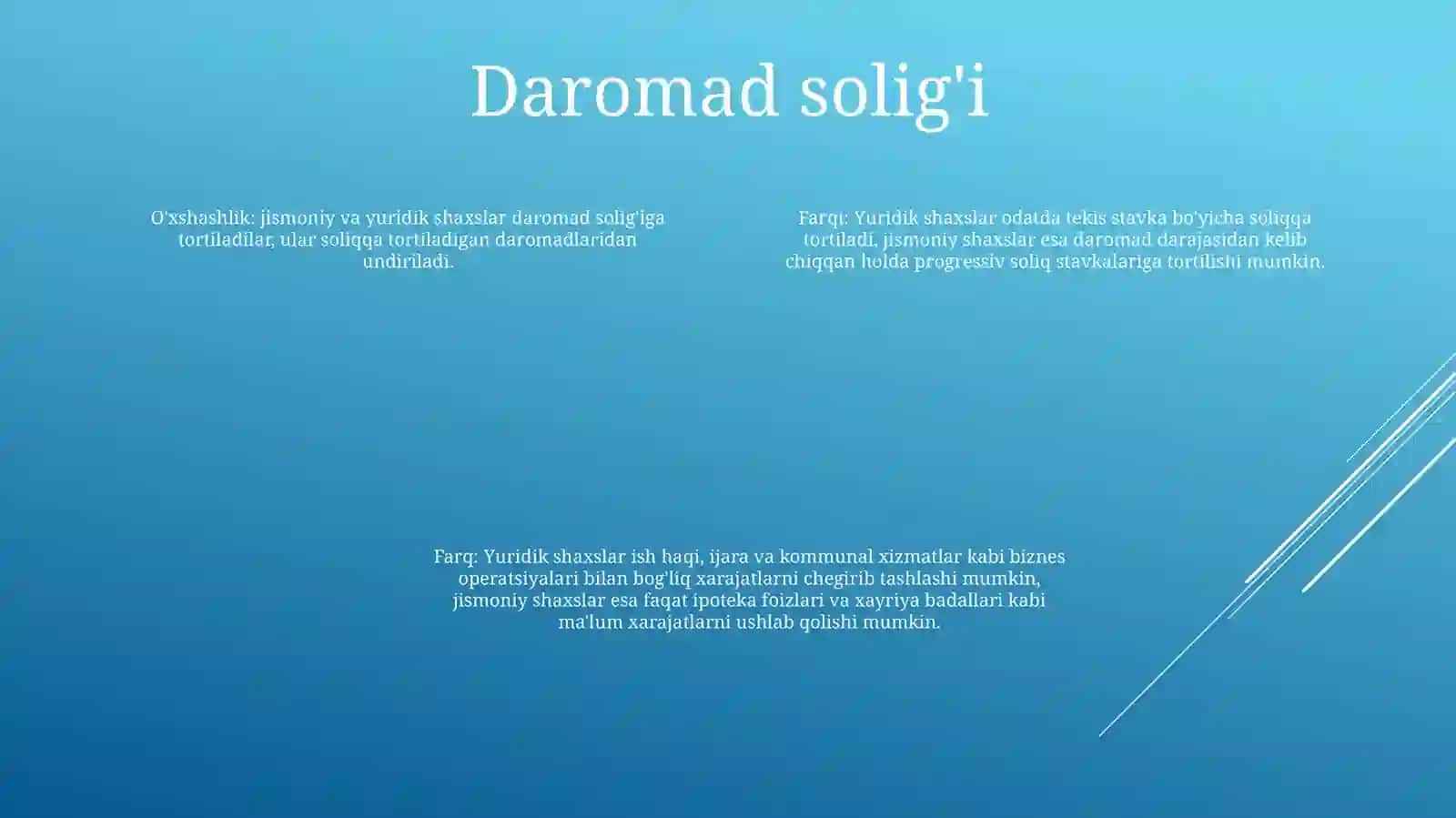 Yuridik Va Jismoniy Shaxslarni Soliqqa Tortishning O'Ziga Xos O'Xshashlik VaFarqliJihatlari 3