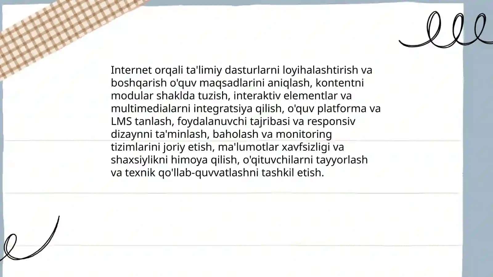 Internet internetdagi ta‘limiy dasturlar elektron o‘quv qo'llanmalar multimedialar vertual stendlar 3