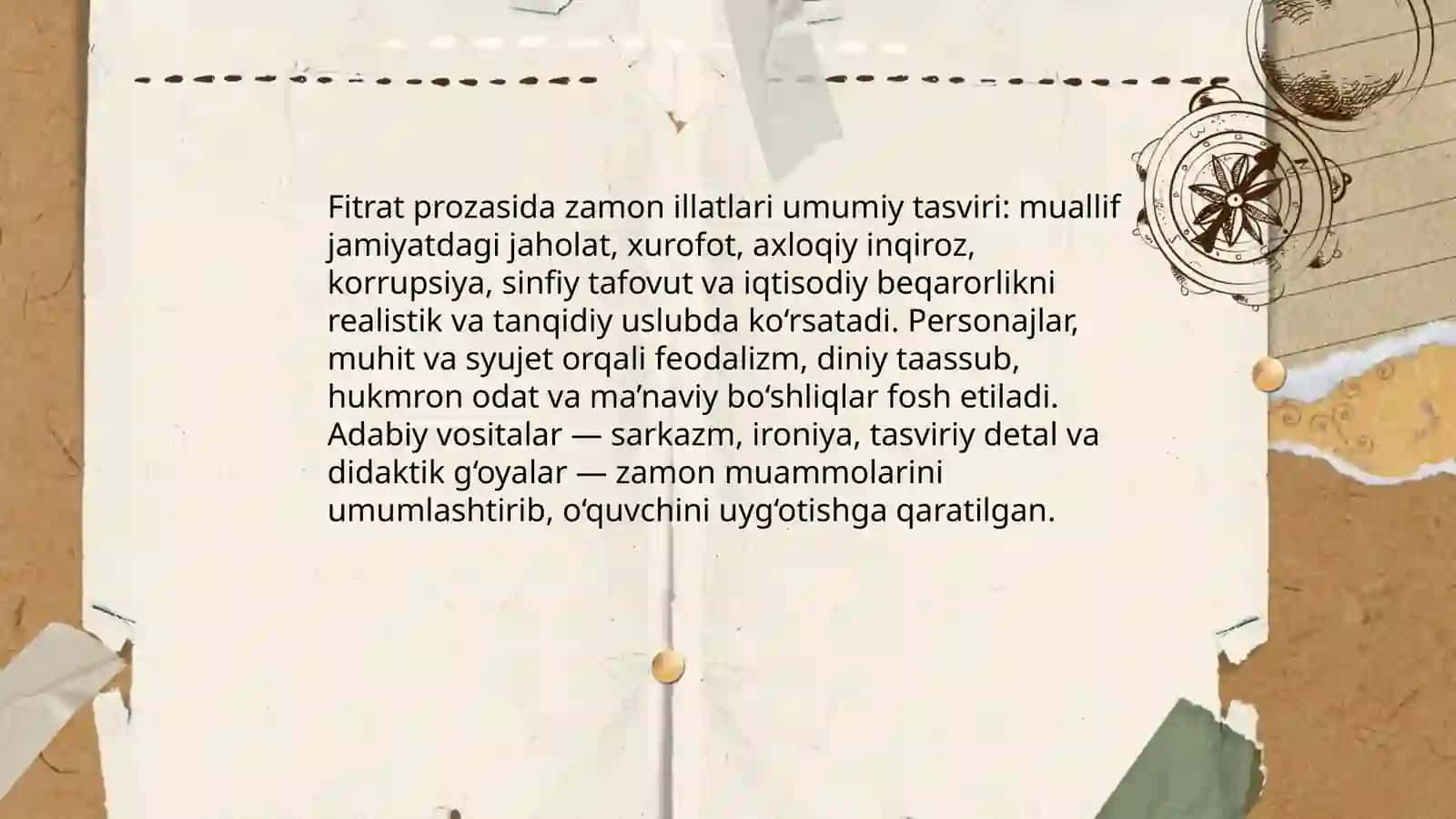 Fitrat prozasida davr illatlarining fosh qilinishi 3