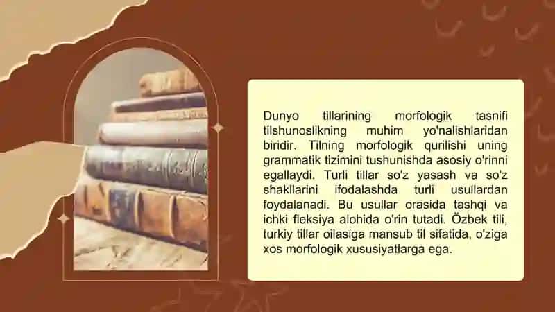 Dunyotillarining morfologik tasnifiona 3