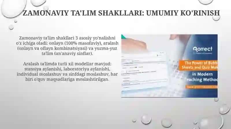 Zamonaviy oʻqitish shakllari va uslublari 3