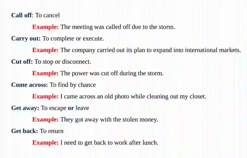 Phrasal verb 3