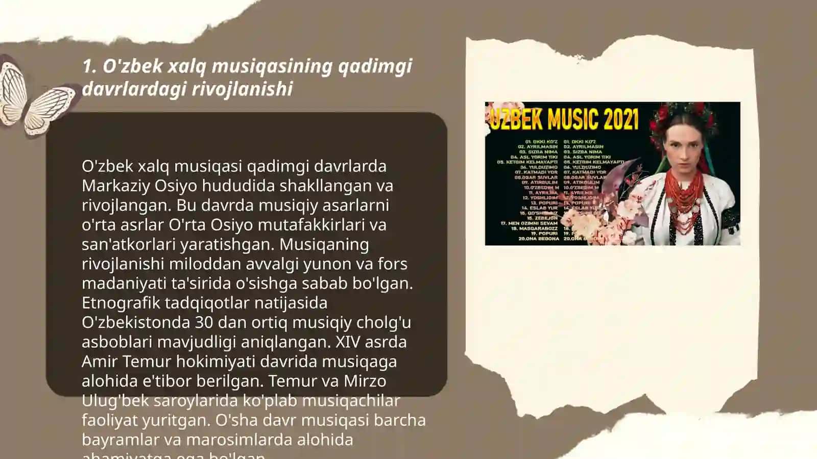 O'zbek xalq musiqa ijodining tarixiy rivoji 3