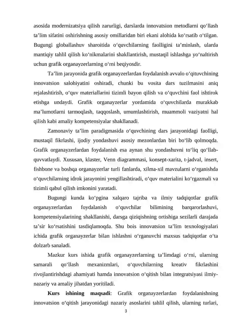 Innovatsion o‘qitishda grafik organayzerlar 3