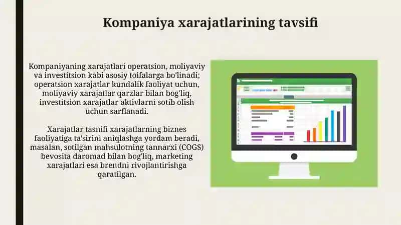 Korxona xarajatlari tahlili 3