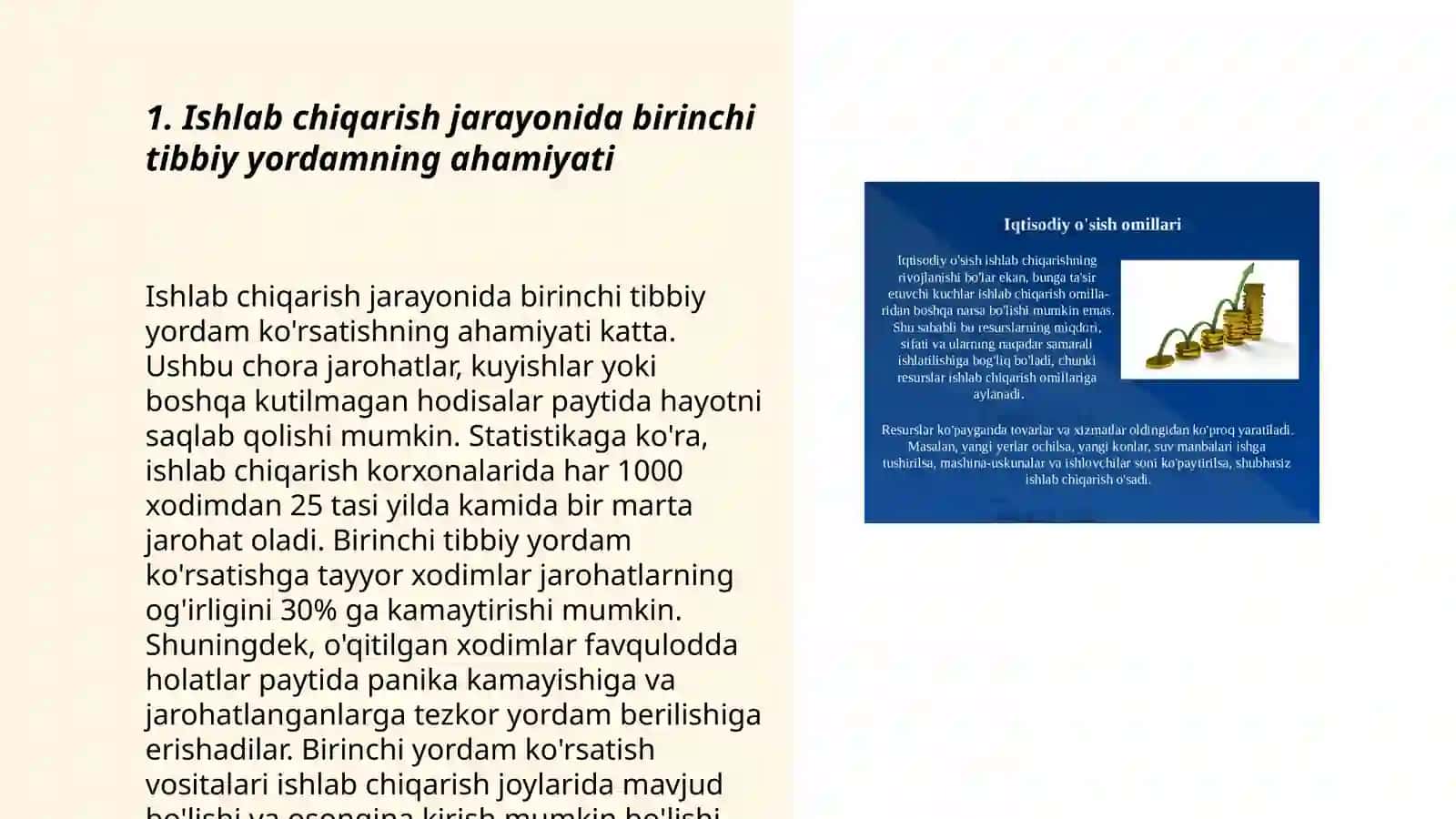 Ishlab chiqarish jarayonlardagi birinchi tibbiy yordam ko'rsatish. (Qon ketishi. Suyaklar sinishi) 3