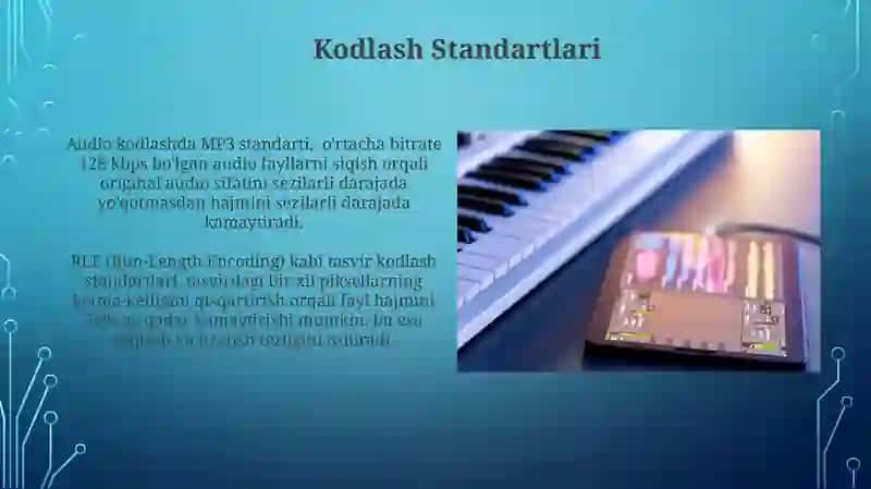 Matn, tasvir va ovozli axborotlarni kodlash 3