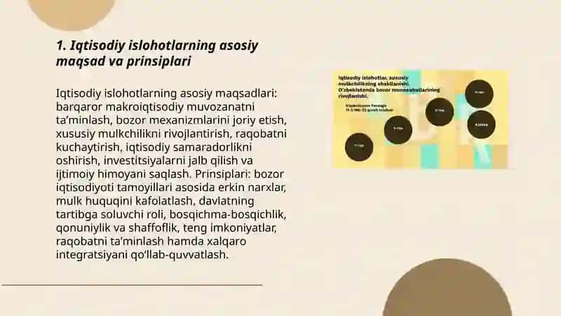Iqtisodiy islohotlar,xususiy mulkchilikning shakillanishi 3