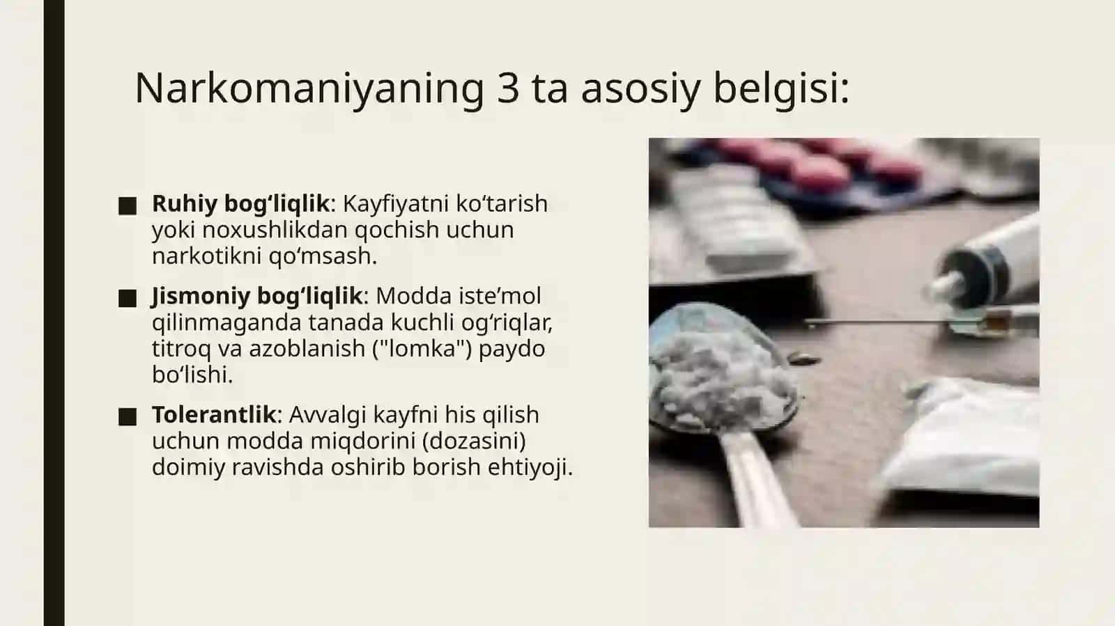 Narkomaniyava unga qarshi dasturlar. Tarixiy faktlar va nazariyalar 3