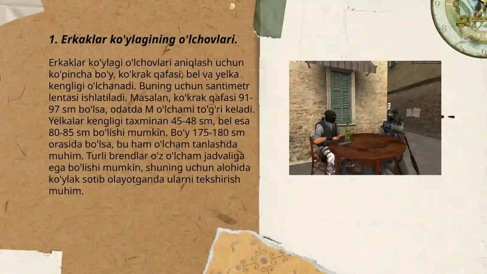 Erkaklar ko'ylagi maketini kiyib ko'rishga va qomatda tekshirish 3
