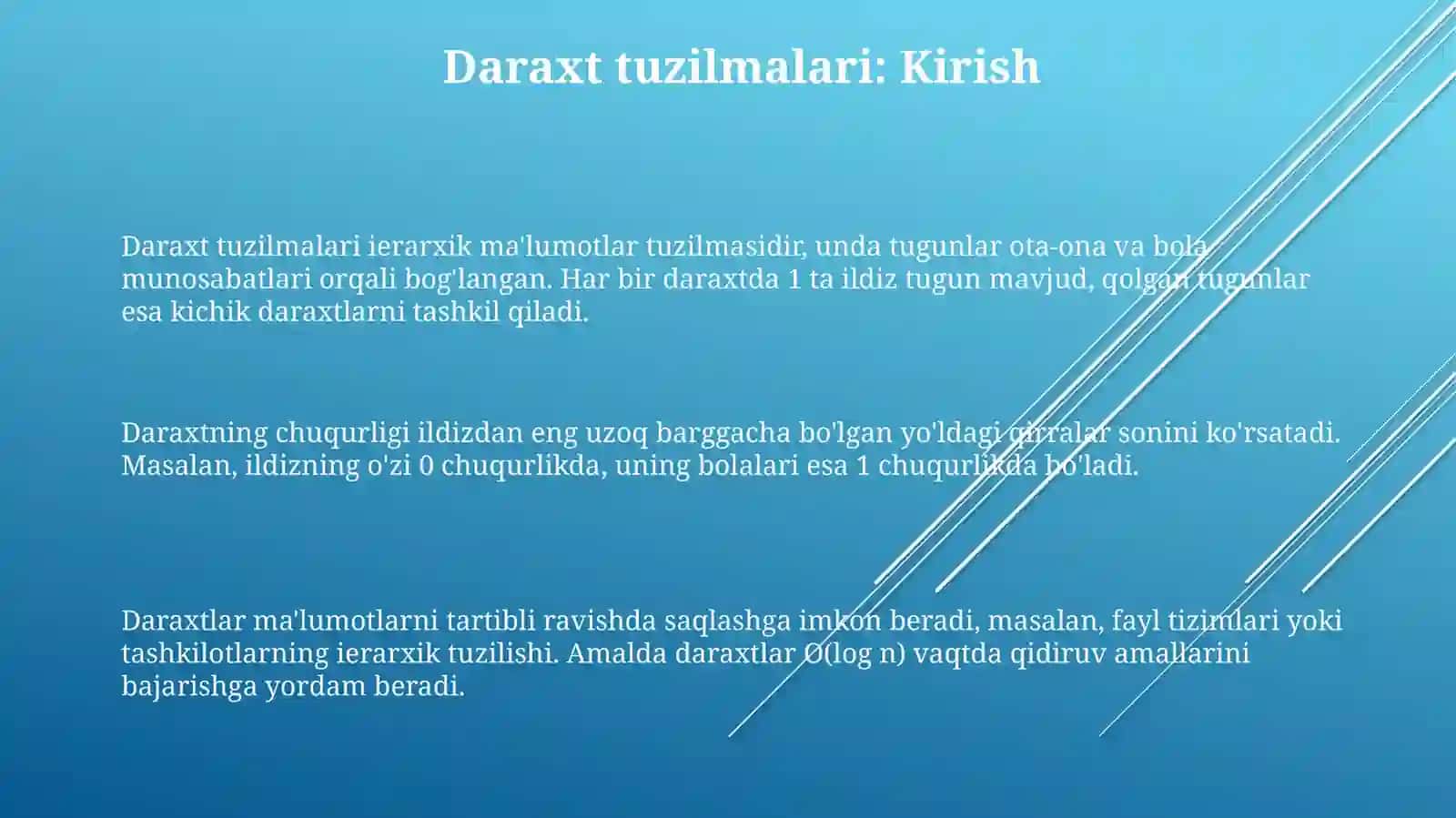 Daraxtsimon tuzilmalar: tuzilishi, ikkilik qidiruv daraxti, asosiy amallar 3