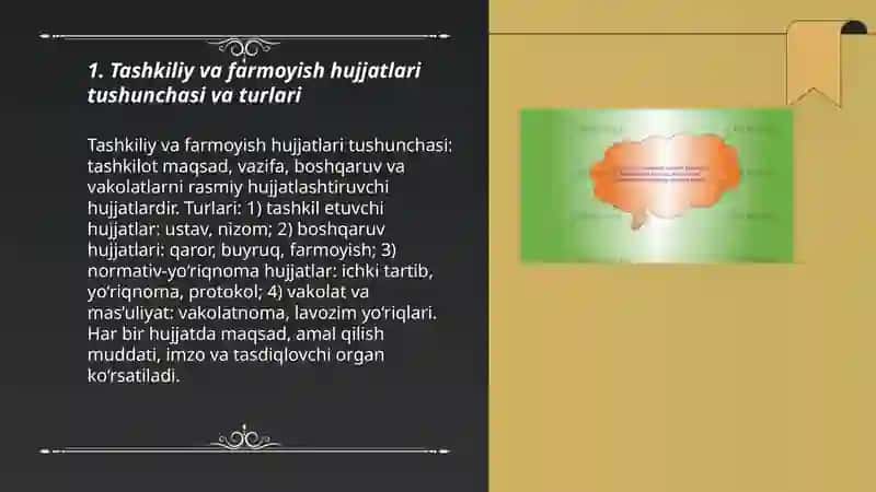 Tashkiliy va farmoyish hujjatlari 3