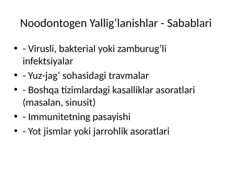 Noodontogen Yallig‘lanishlar 3