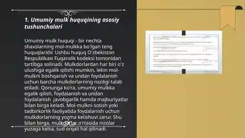 Umumiy mulk huquqi 3
