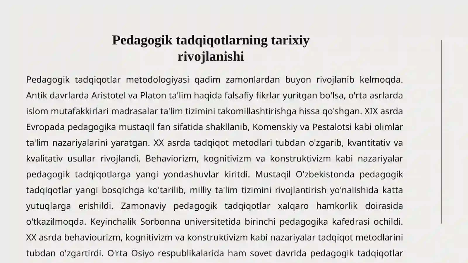 ILMIY PEDAGOGIK TADQIQOTLAR METODOLOGIYASI VA METODLARI 3