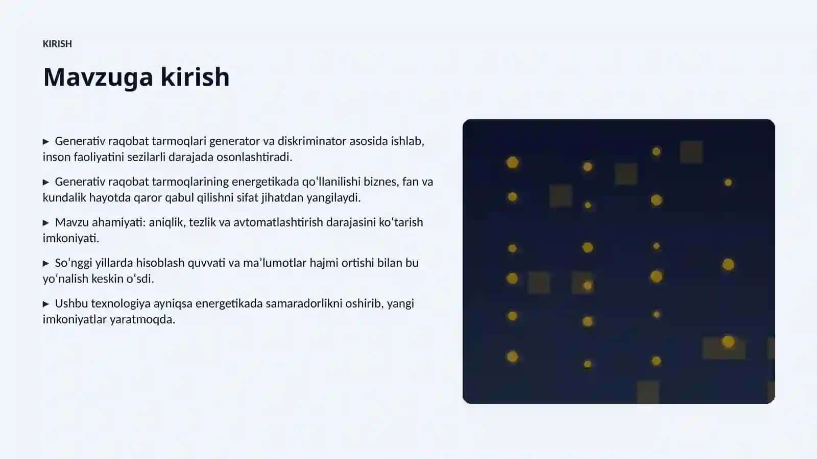 Generativ raqobat tarmoqlarining energetikada qoʻllanilishi 3