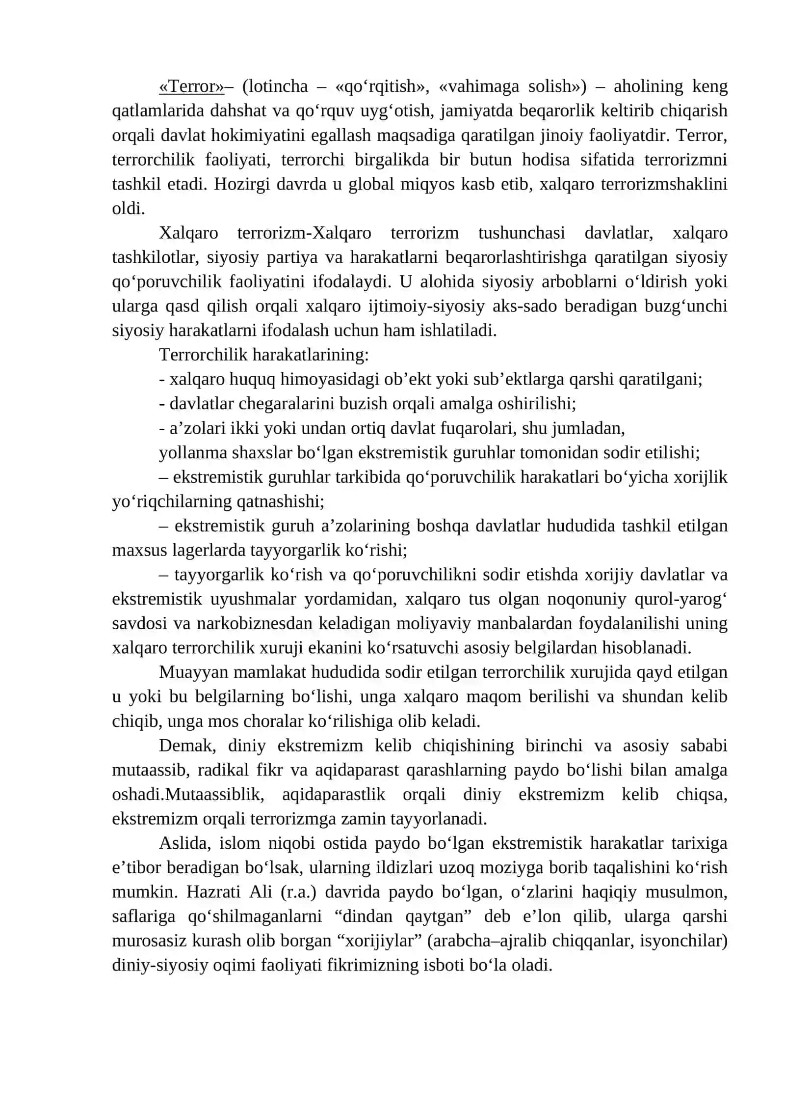 13-mavzu: DINIY FUNDAMENTALIZM, RADIKALIZM VA TERRORIZMNING TARIXI VA YO`NALISHLARI 3