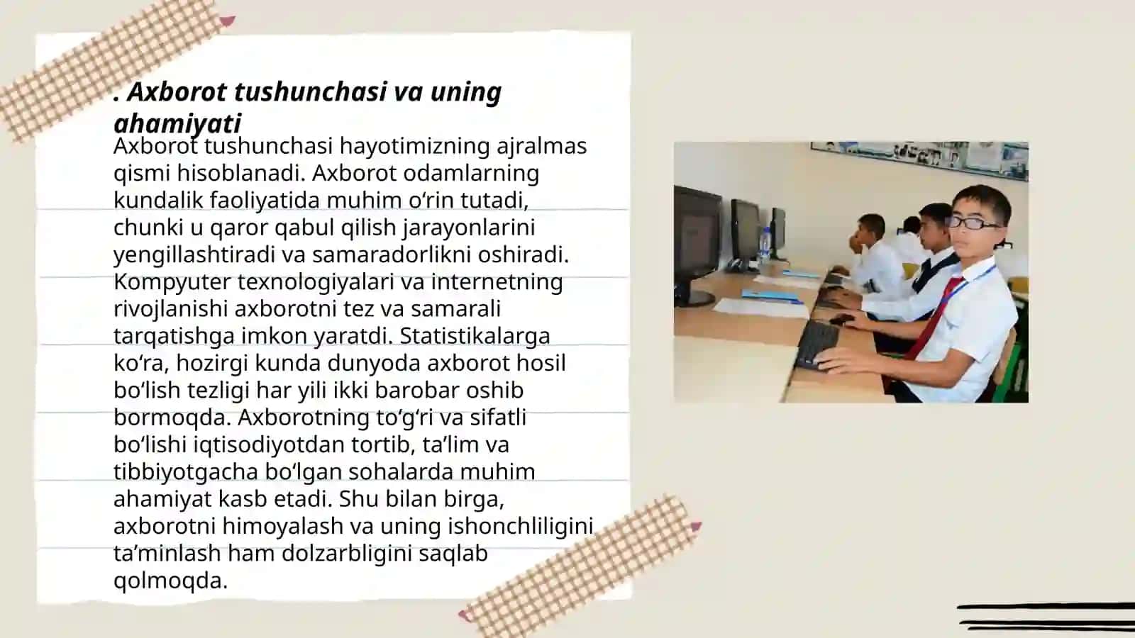 Axborot nima va uning manbalari mavzusiga taqdimot 3