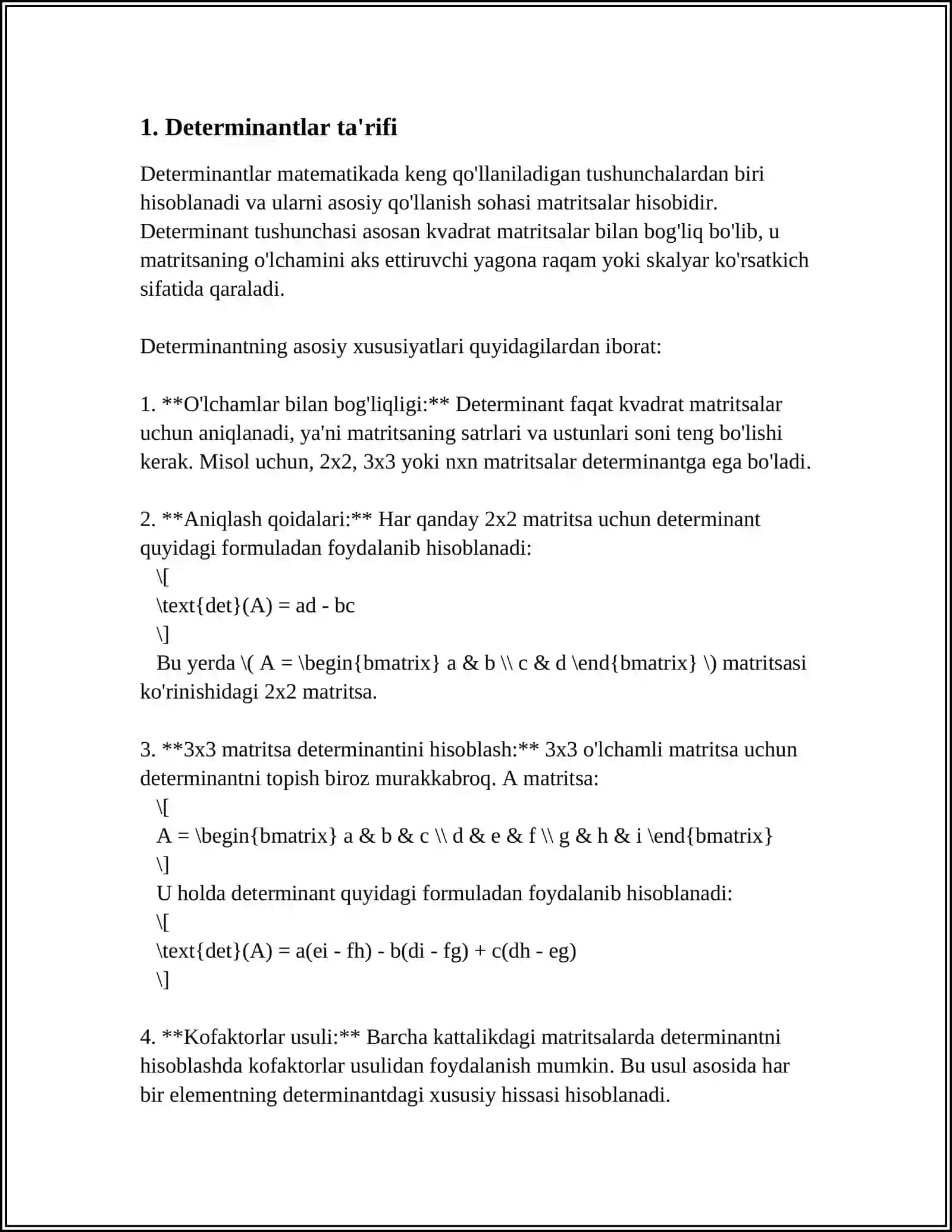 DETERMINANTLAR 3