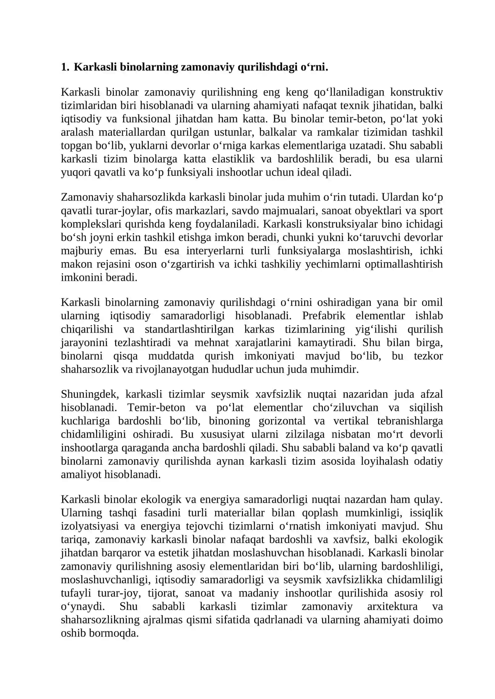 Karkasli bino va inshootlar zilzilabardoshligi 3