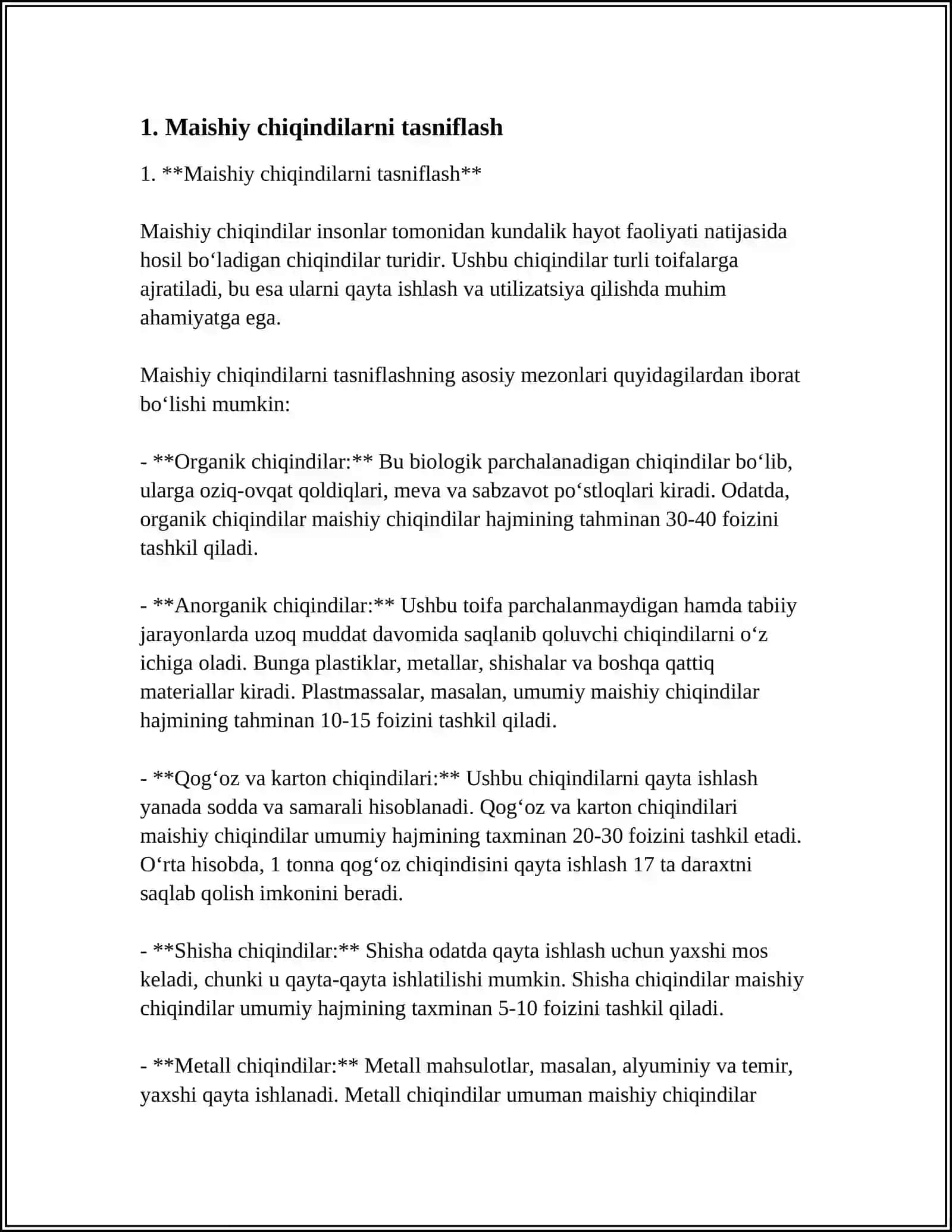 MAISHIY CHIQINDILAR VA ULARNI QAYDA ISHLASH 3