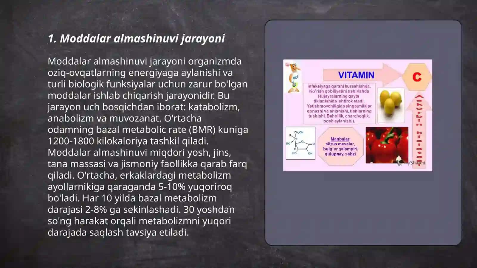 Moddalar va energiya almashinuvi 3