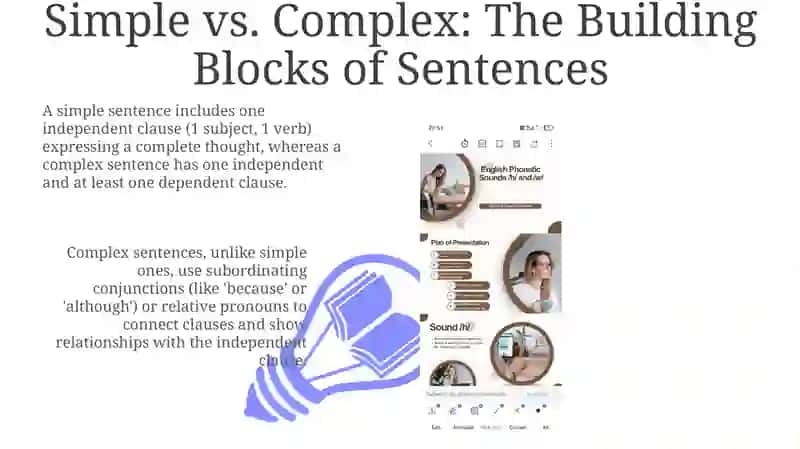 Difference between simple and complex sentences 3