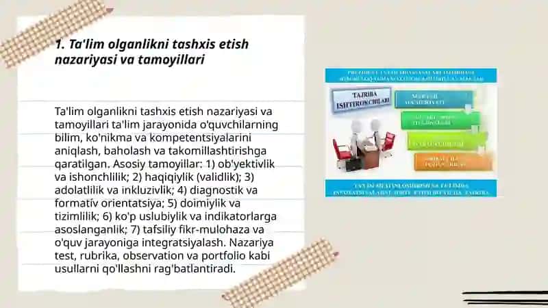 Ta'lim olganlikni tashxis etish 3