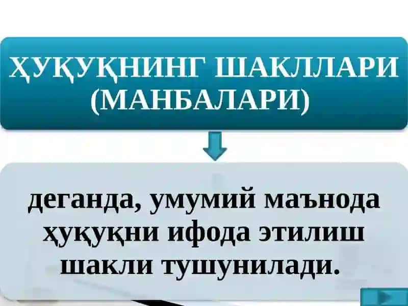Ҳуқуқ Шакллари (Манбалари) 3