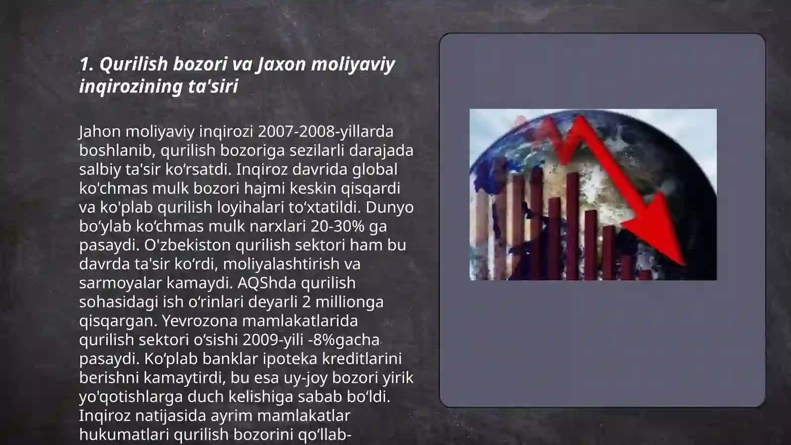 Jaxon moliyaviy iqtisodiy inqirozi sharoitida qurilish iqtisodini isloh qilish muammolari 3