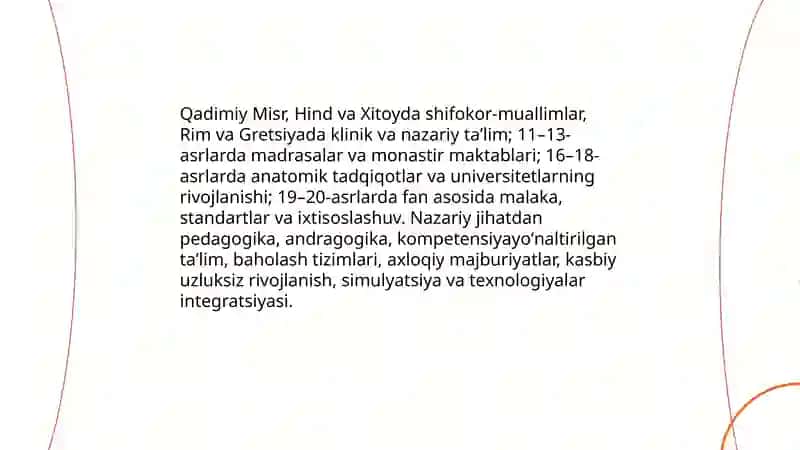 Tibbiyotda oʻqituvchilik kasbi va unga qoʻyilgan talablar 3