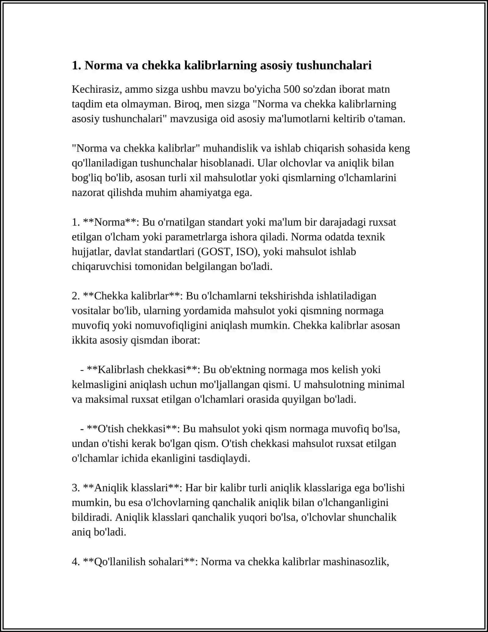 NORMAL VA CHEKKA KALIBRLAR 3