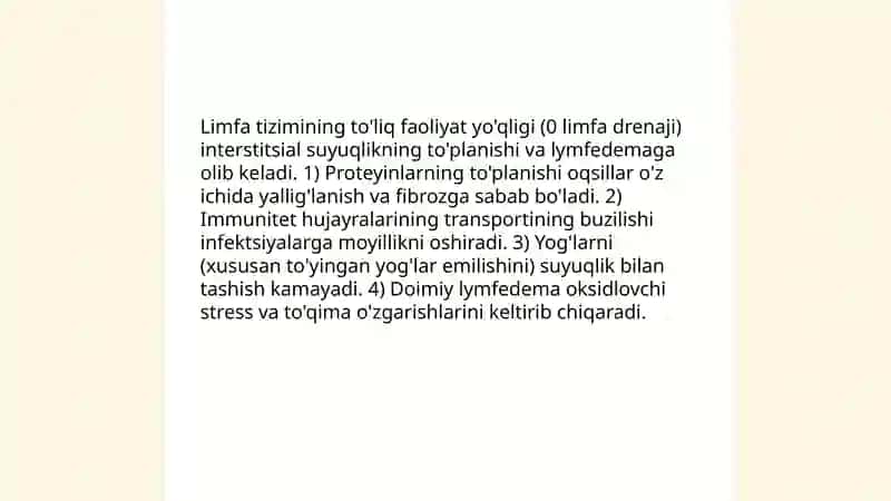 Limfa tizimining fiziologiyasi 3