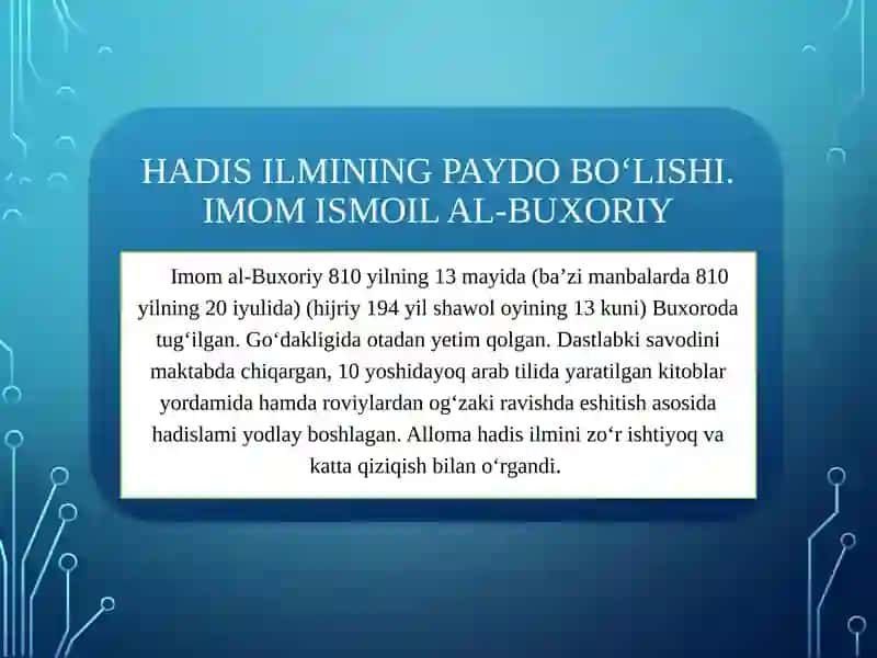 Imom Buxoriyning "Al-Adab al-mufrad" asari 3