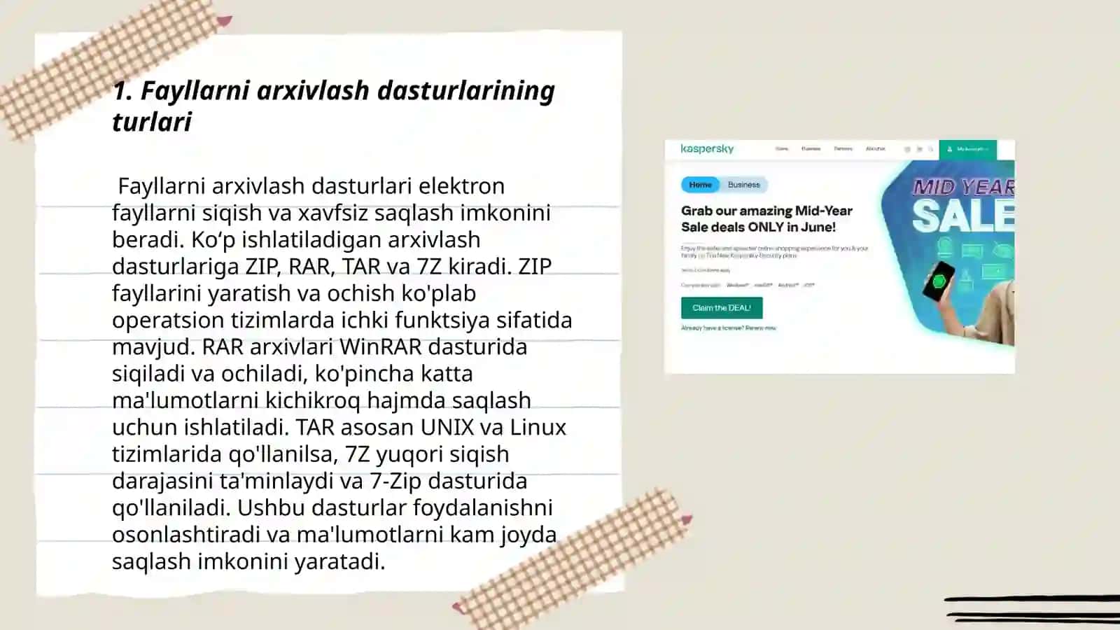 Fayllarni arxivlash va antivirus dasturlari 3