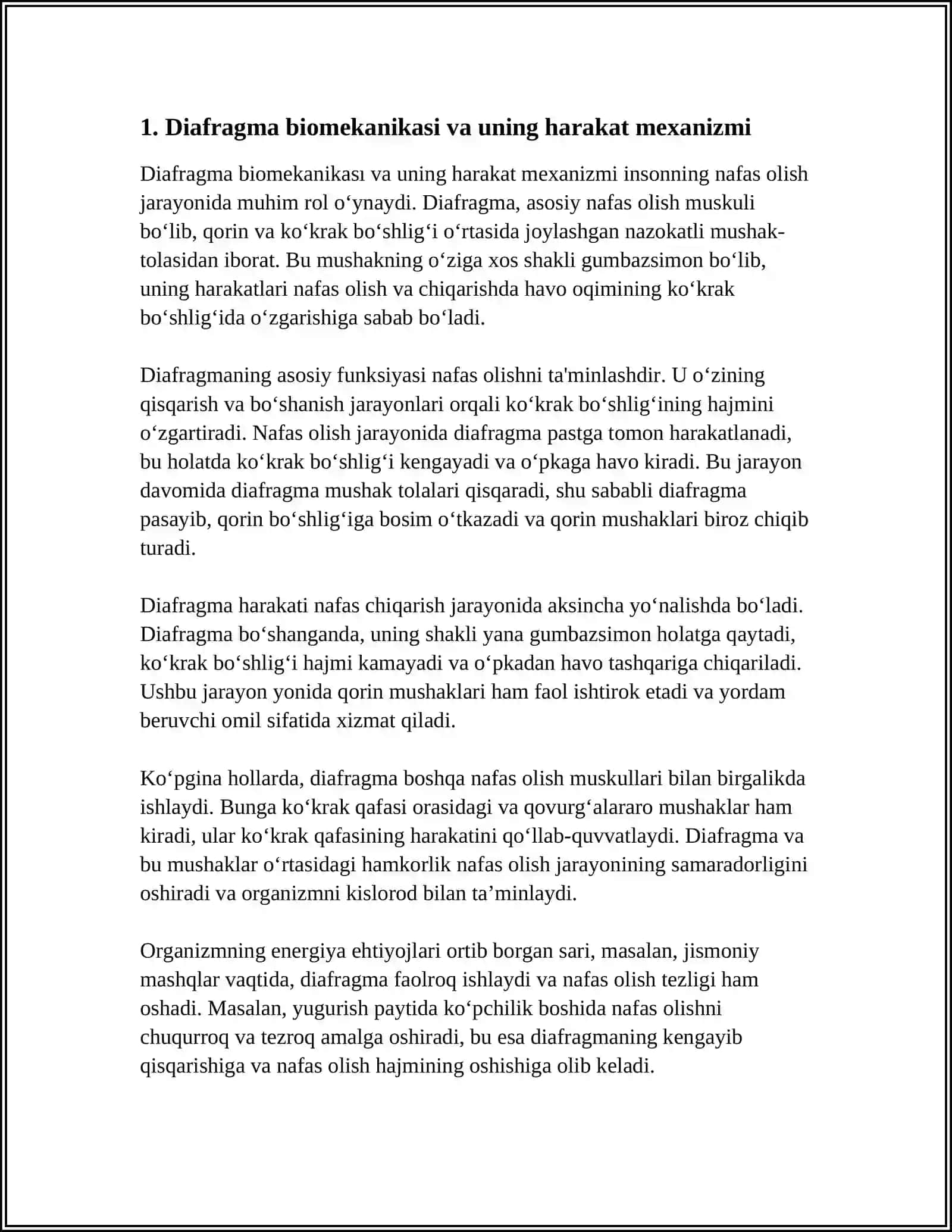 XARAKAT BIOMEXANIKASI NAFAS BIOMEXANIKASI 3