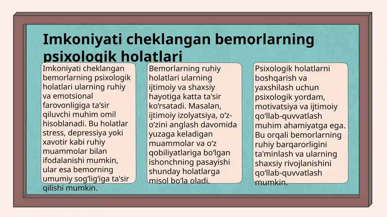 Imkoniyati cheklangan bemorlarning psixologik xususiyatlari 3