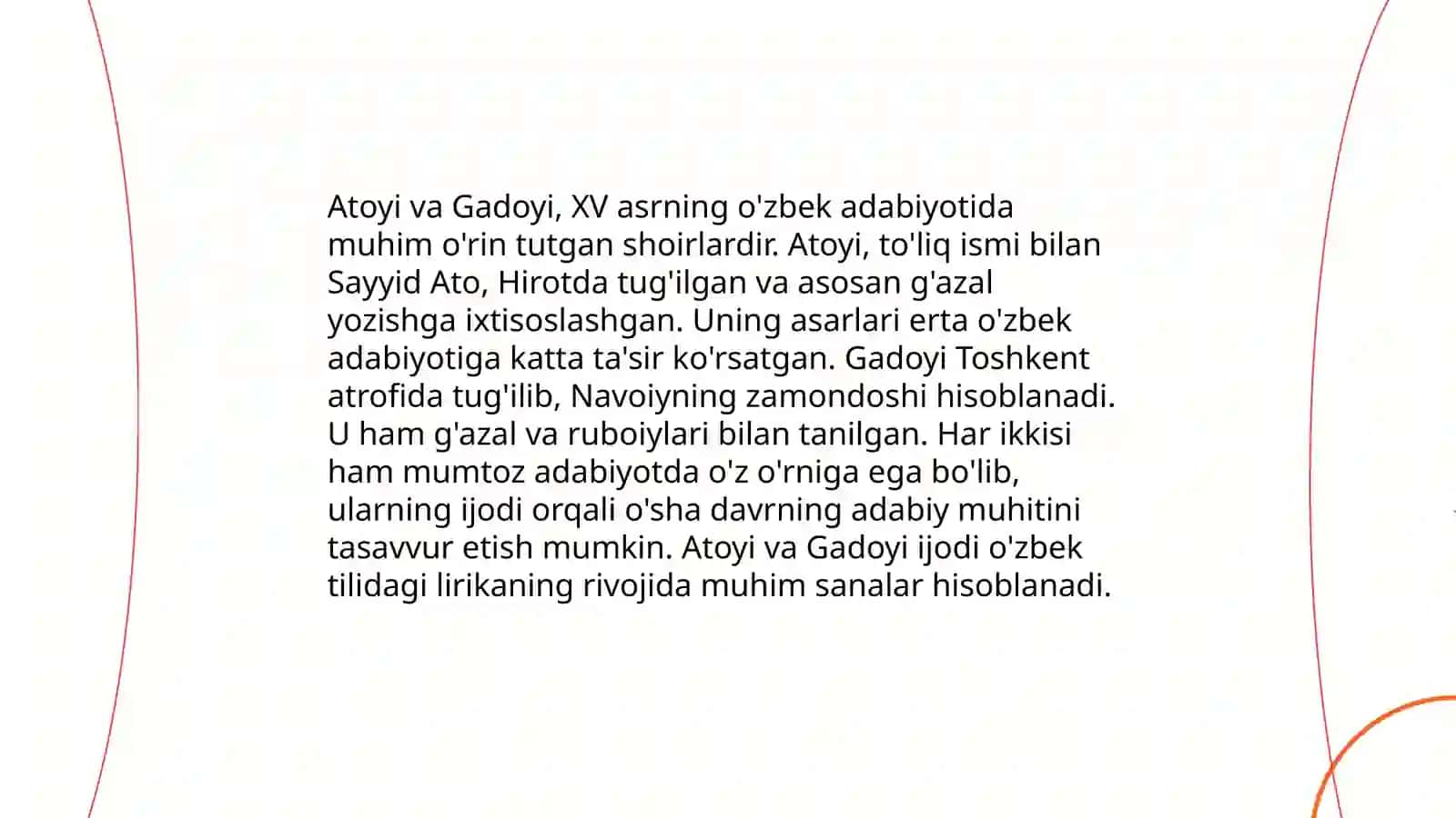 Atoyi va Gadoyining lirik merosi Abdujabbora Kamola 3