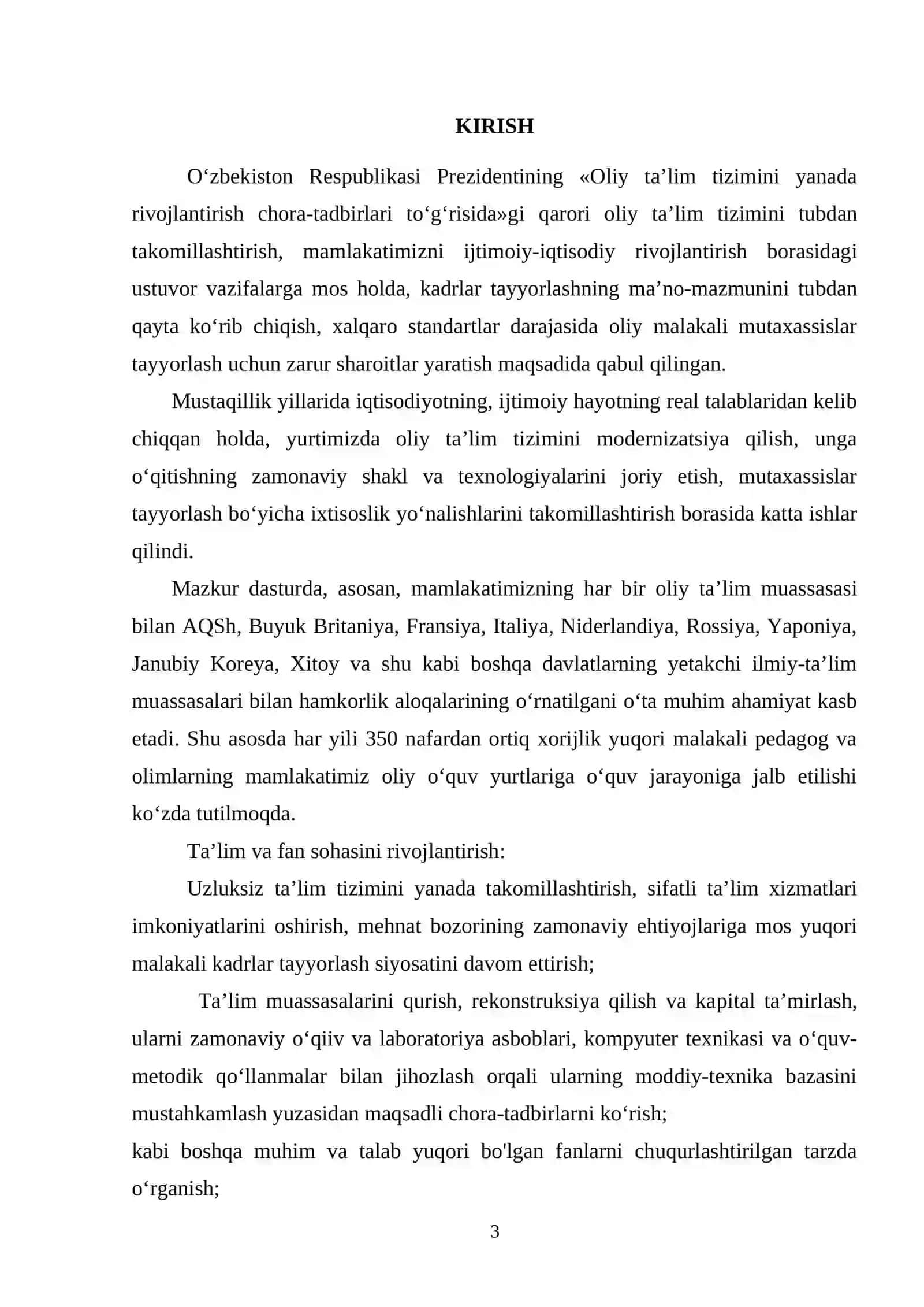 Uch o`lchovli Yevklid fazosida kvadrikalar 3