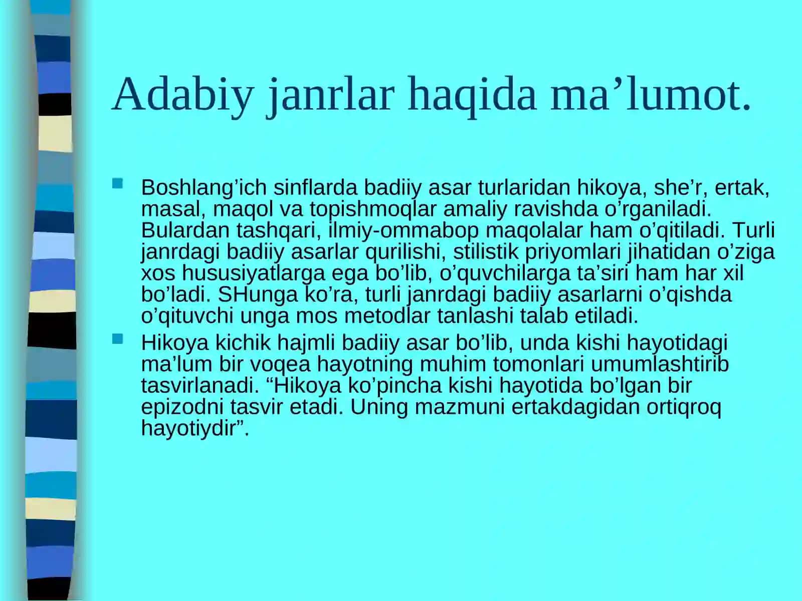 Ertak va hikoya o’qitish metodikasi 3
